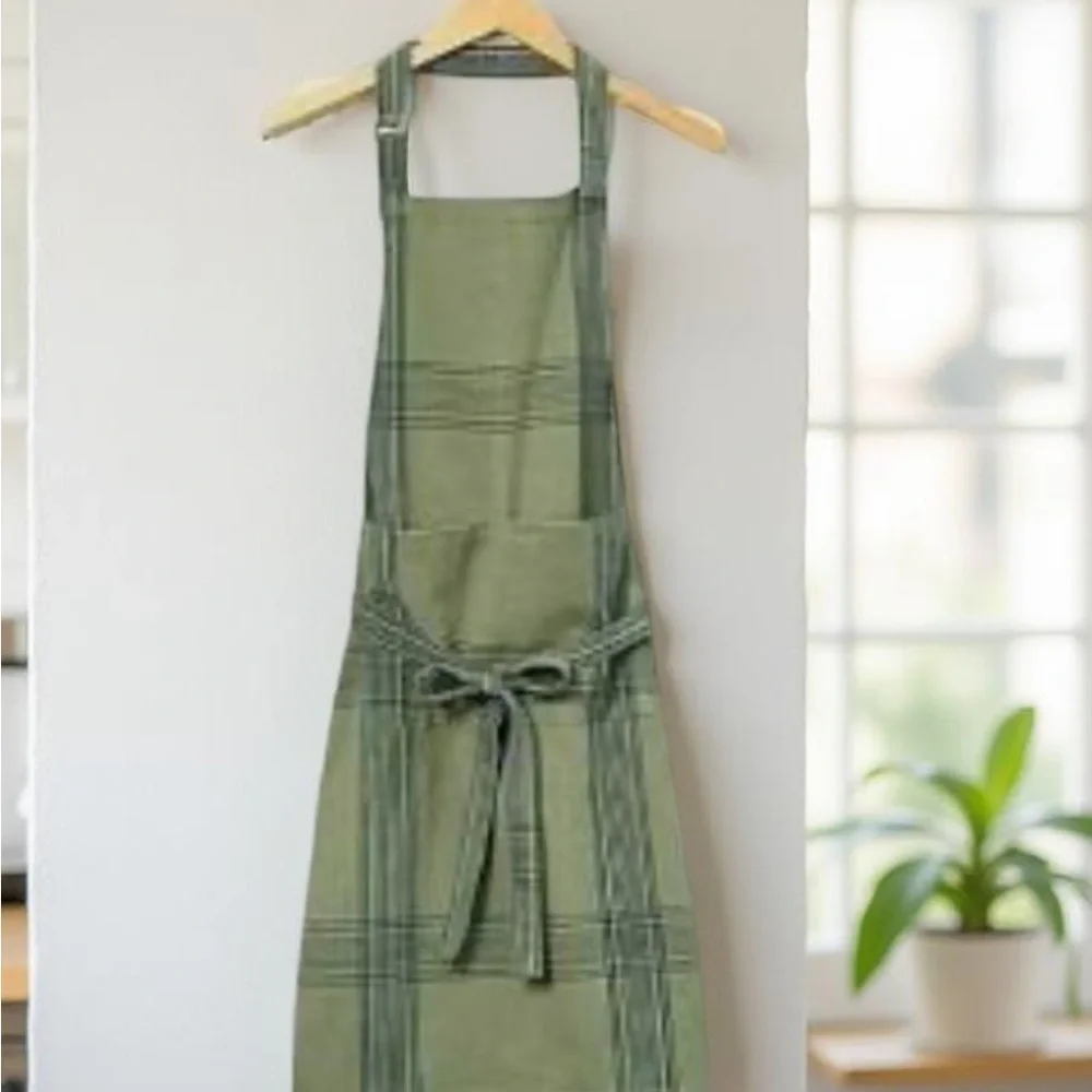 Hearth & Hand Adult Apron (Adjustable open-waist,-Sage Green, 100% cotto… - Picture 3 of 16